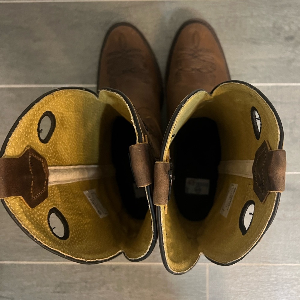 Double H Rustic Brown Cowboy Boots - Picture 4 of 7